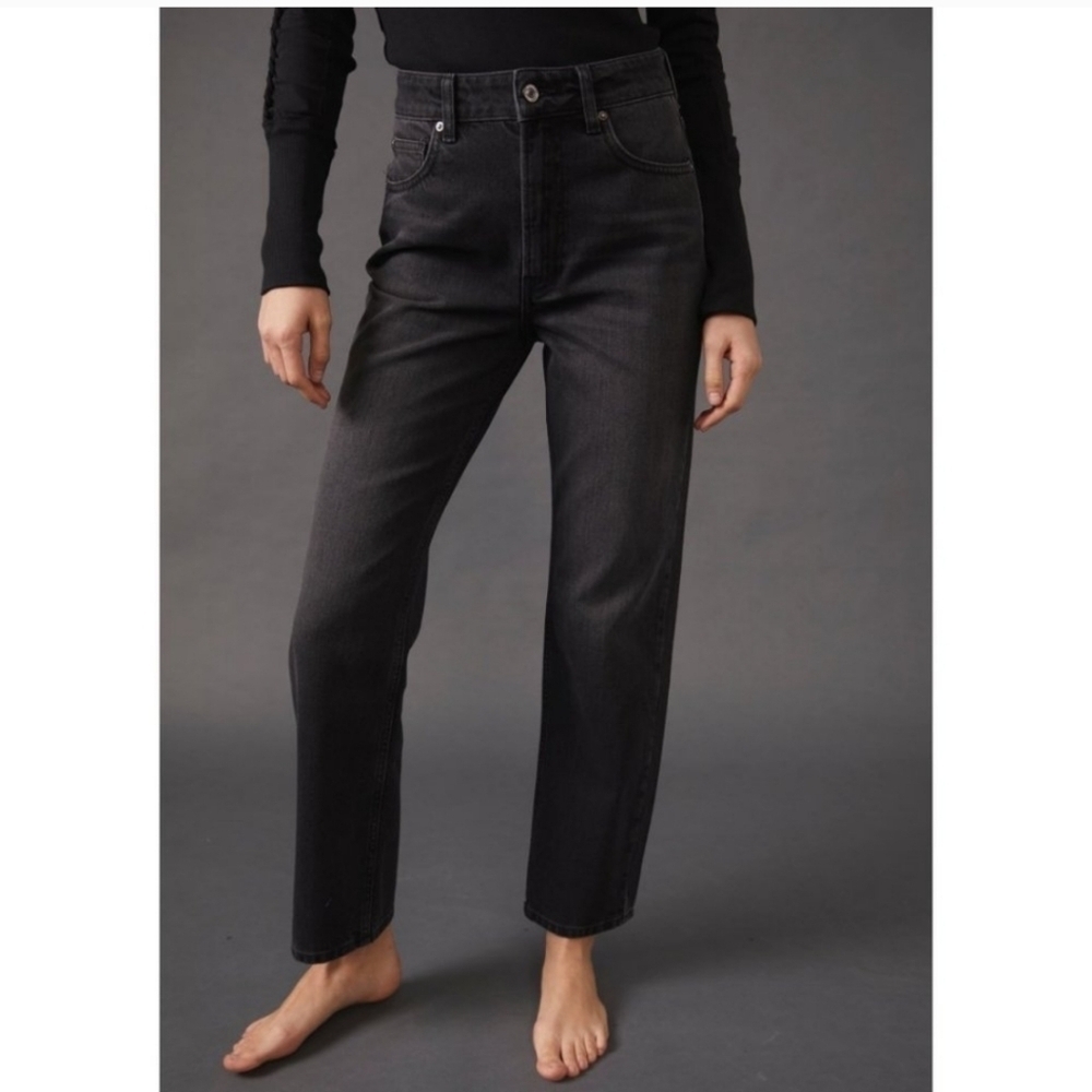 FREE PEOPLE Pacifica Straight Leg Jeans in Worn Black•Size 31•NWT - Picture 6 of 15